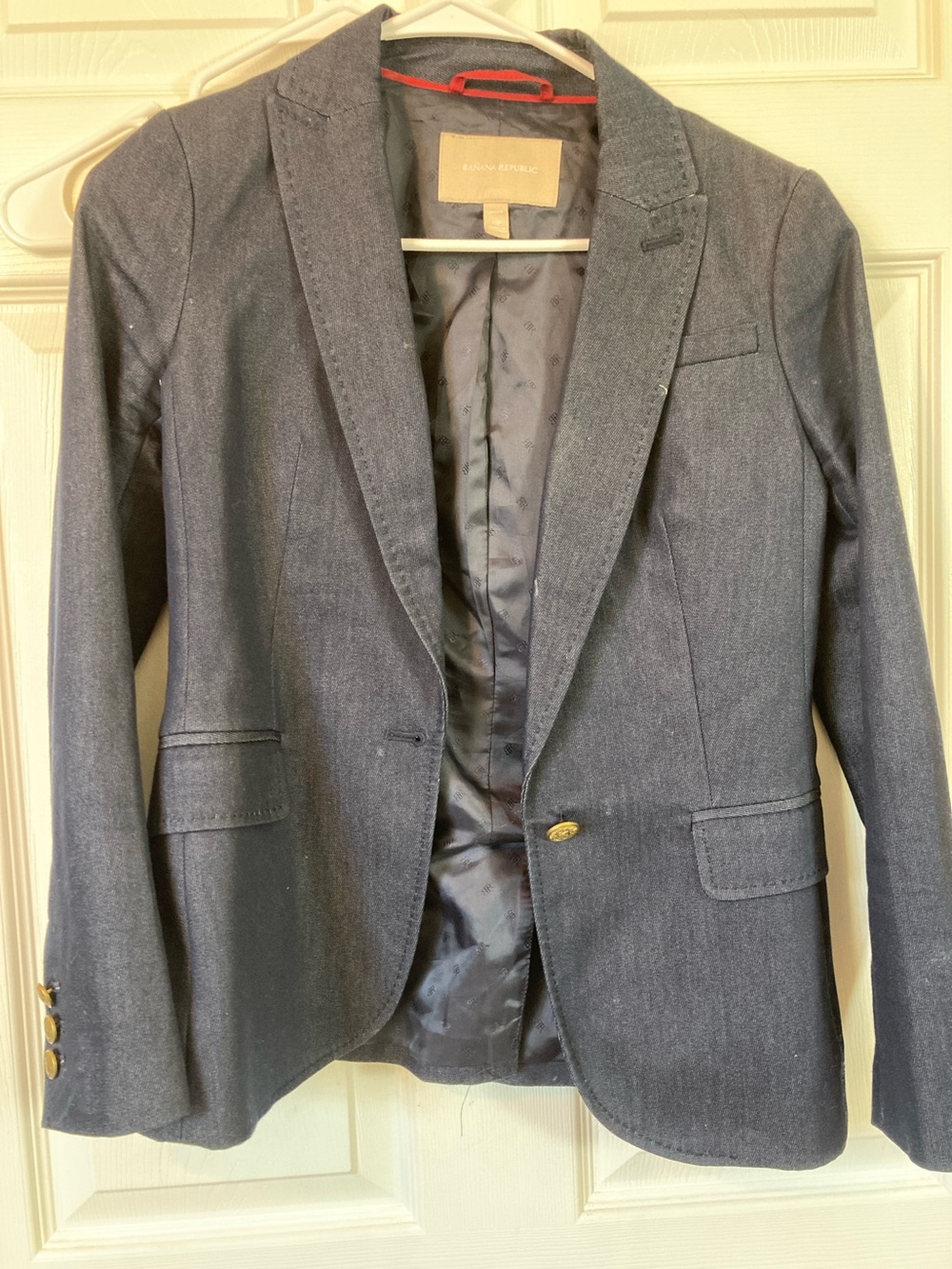 Banana Republic Dark Navy Single-Button Women's Blazer